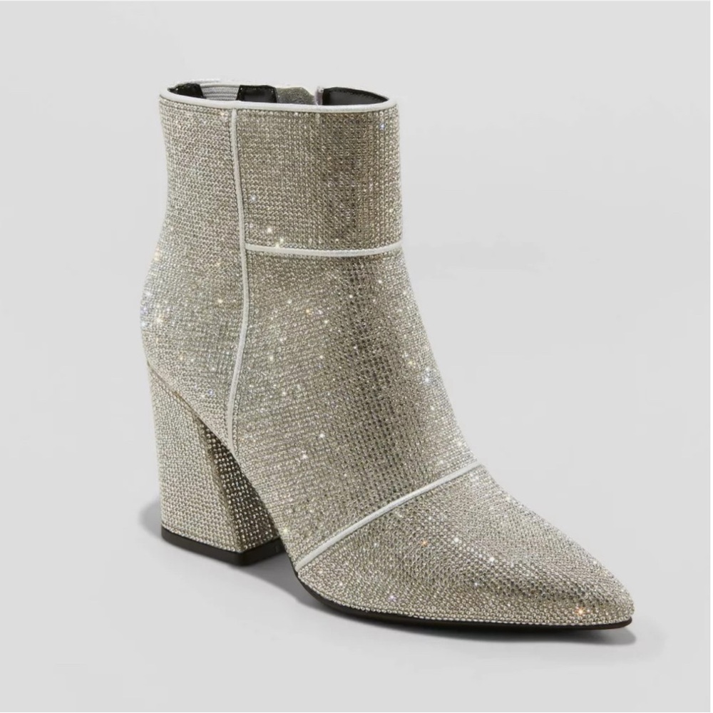 Rhinestone Ankle Boots